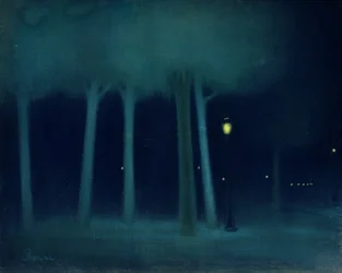 Un parc la nuit, vers 1892-95